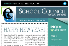 Parents Engaged in Education | January, 2018 Newsletter