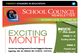Parents Engaged in Education | October 2019 Newsletter