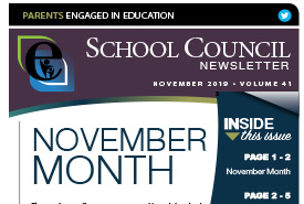 Parents Engaged in Education | November 2019 Newsletter