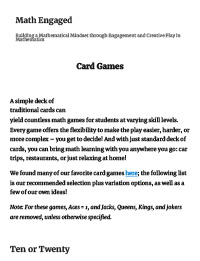 card games math engaged
